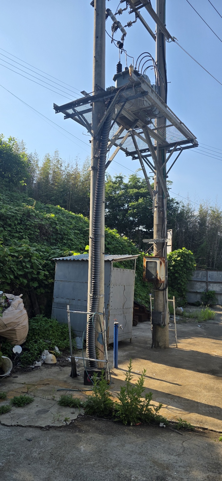 울산 전봇대전기공사 시공 현장