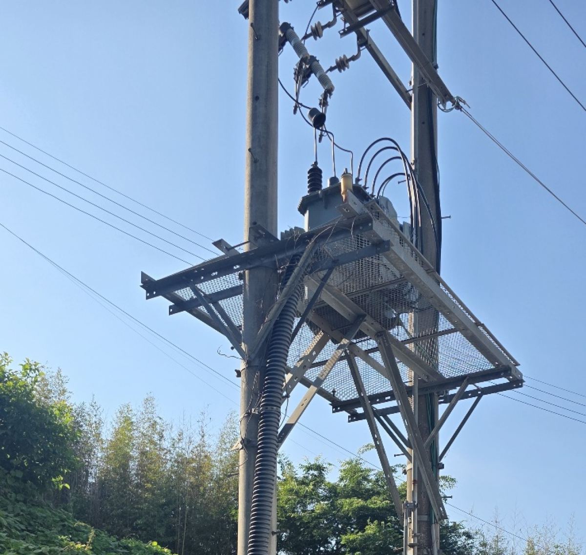 울산 전봇대전기공사 시공 현장